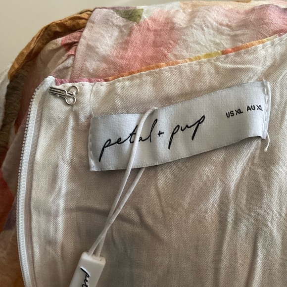 Petal And Pup Laquin Long Sleeve Maxi Dress Pink Multicolor Size XL - Picture 4 of 8